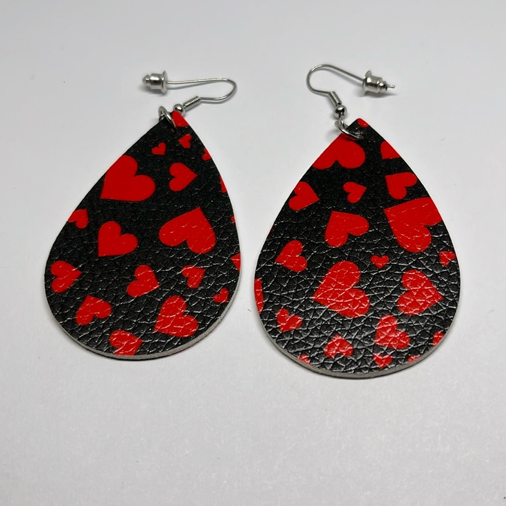 Earrings valentines dangle cute statement mom daughter gift grandma plai…